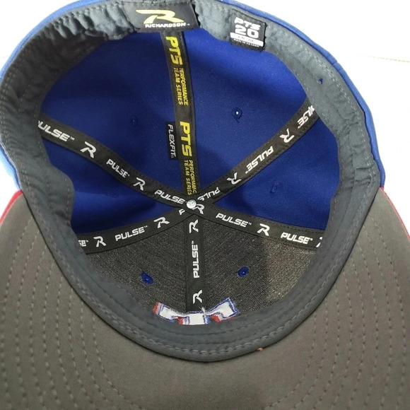 Richardson,Pulse PTS Texas Rangers Mens Red/Blue Fitted Ball Cap,LG/XL. - Picture 5 of 9